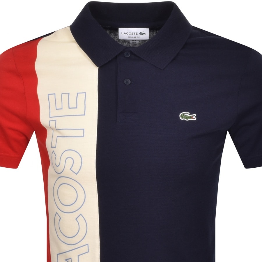 Alternative Image for ProductLacoste Colour Block Short Sleeve Polo Navy2